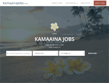 Tablet Screenshot of kamaainajobs.com